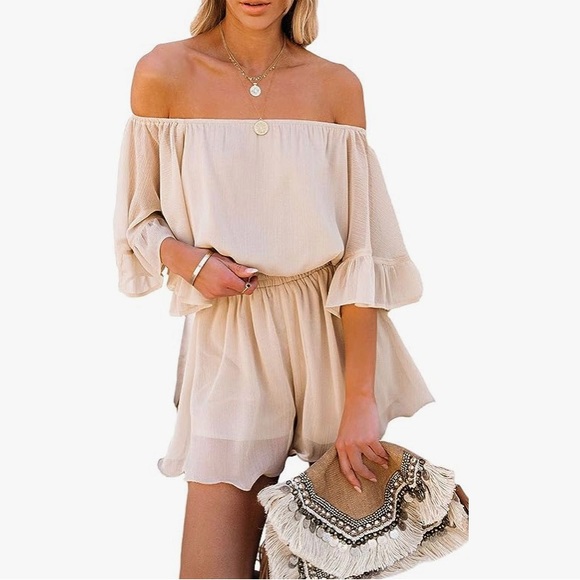 Off-shoulder romper - Picture 2 of 2